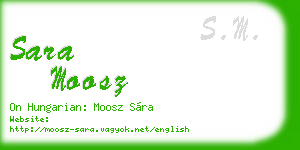 sara moosz business card