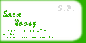 sara moosz business card